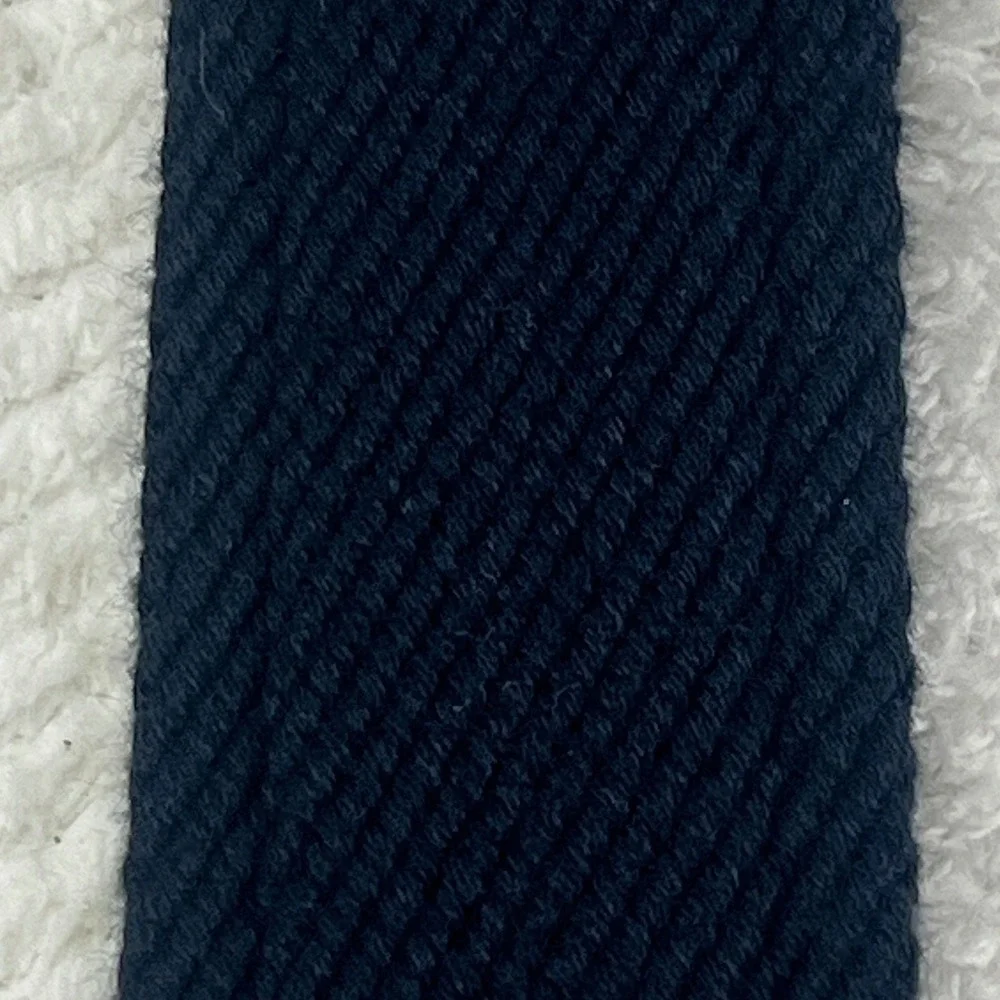 Abercrombie Kids Boys Black Leather Navy Woven Rope Trim Belt S/M 2K2106